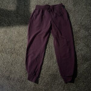Burgundy Adidas Jogger Pants
